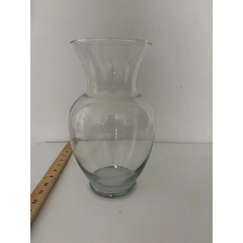 clear glass vase 14